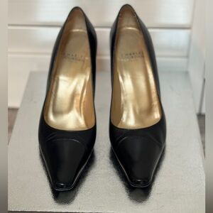 Charles Jourdan Vintage Black Leather Pumps Size 7